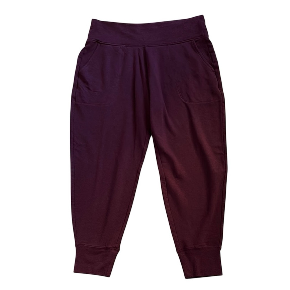 Athleta Burgundy Wine Super Soft Jogger Pants Size Large
